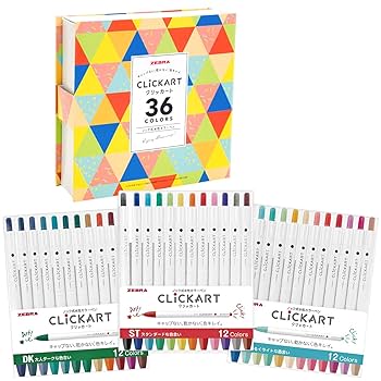 Amazon.co.jp: ゼブラ 水性マーカー クリッカート 36色 限定